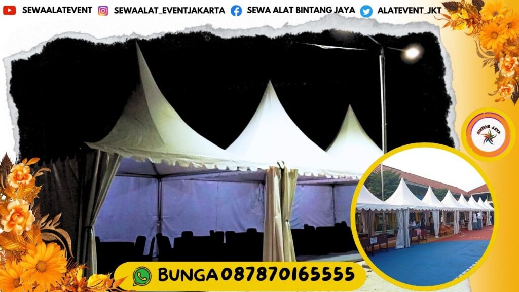Sewa Tenda Type Sarnafil Kerucut Dan Tirai Background Area Jakarta