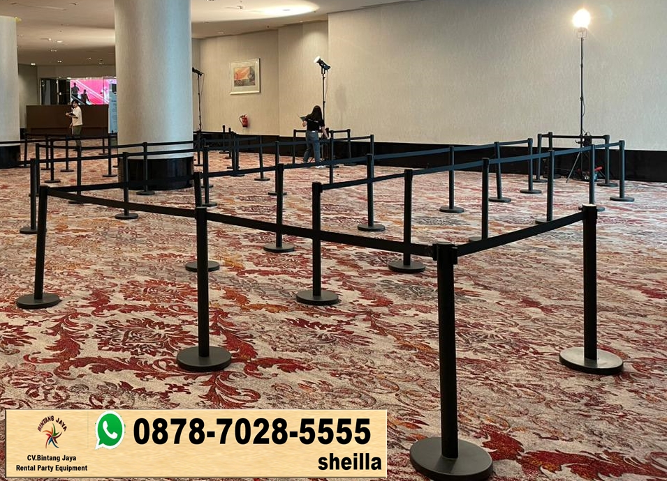 Jasa Sewa Tiang Pembatas Area Dan Antrian Hitam Wilayah Jakarta