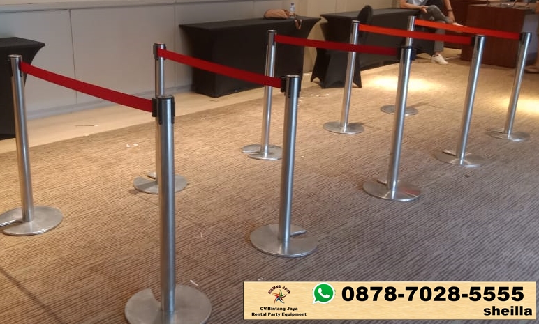 Jasa Sewa Tiang Pembatas Area Dan Antrian Hitam Wilayah Jakarta