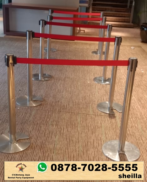 Jasa Sewa Tiang Pembatas Area Dan Antrian Hitam Wilayah Jakarta