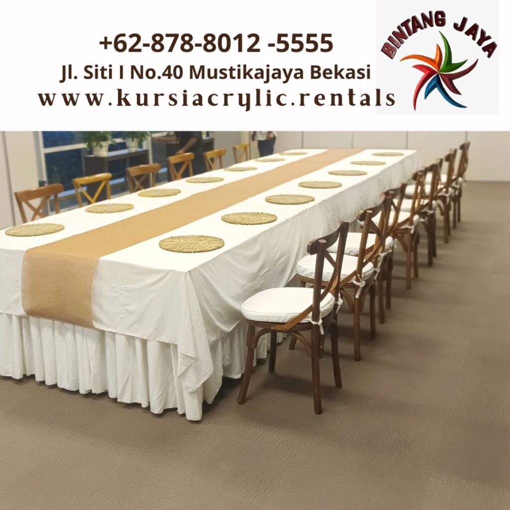 Penyedia Sewa Meja Dan Kursi Cross Back VIP Area Jakarta