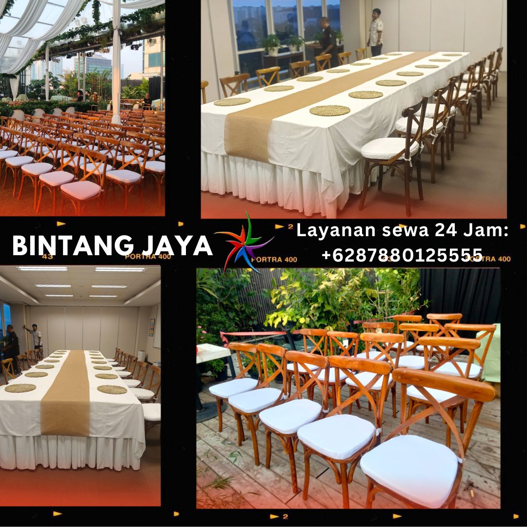 Penyedia Sewa Meja Dan Kursi Cross Back VIP Area Jakarta