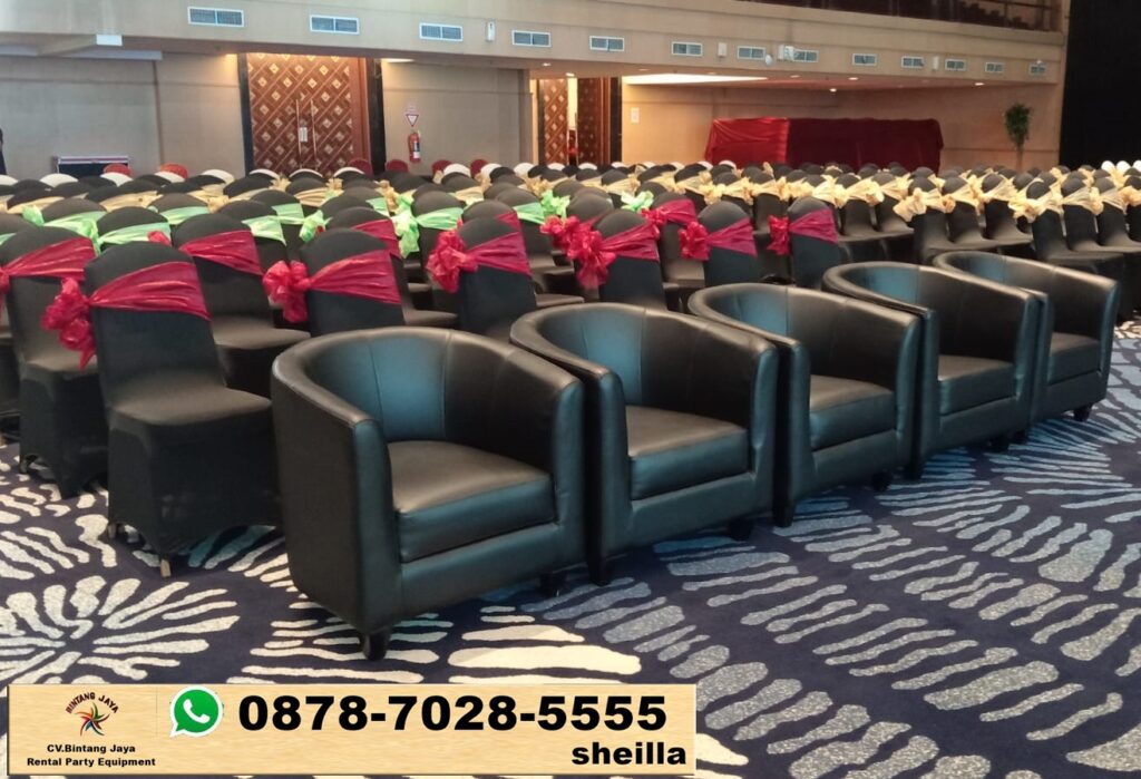 Pusat Sewa Sofa Oval Hitam Event Menara 165 Jakarta