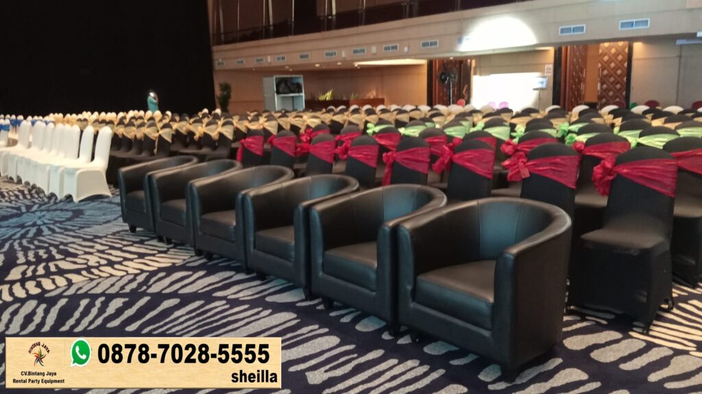 Pusat Sewa Sofa Oval Hitam Event Menara 165 Jakarta