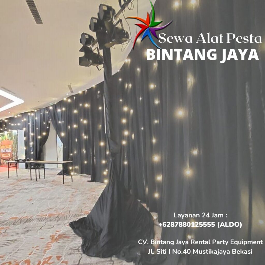 Sewa Tirai Merah Putih Dan Tirai Hitam Kain Lotto Area Indramayu