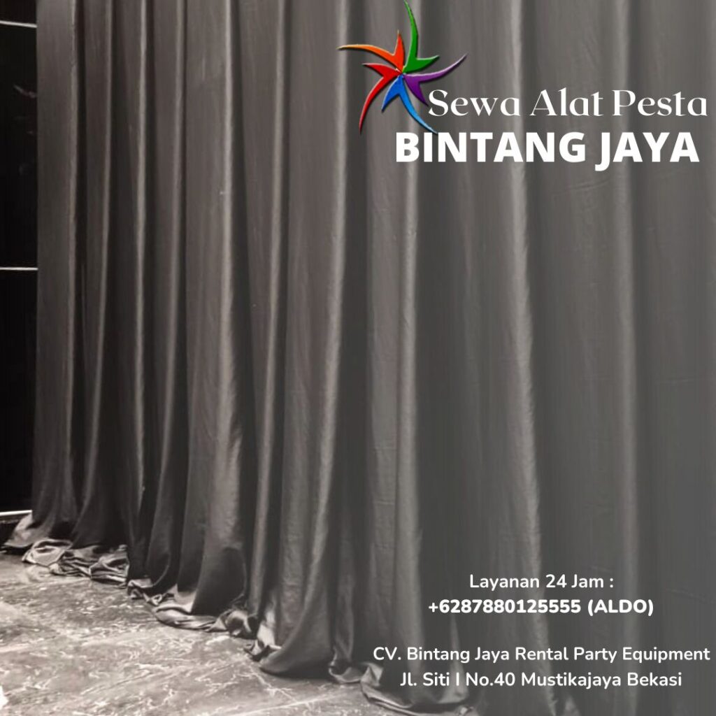 Sewa Tirai Merah Putih Dan Tirai Hitam Kain Lotto Area Indramayu