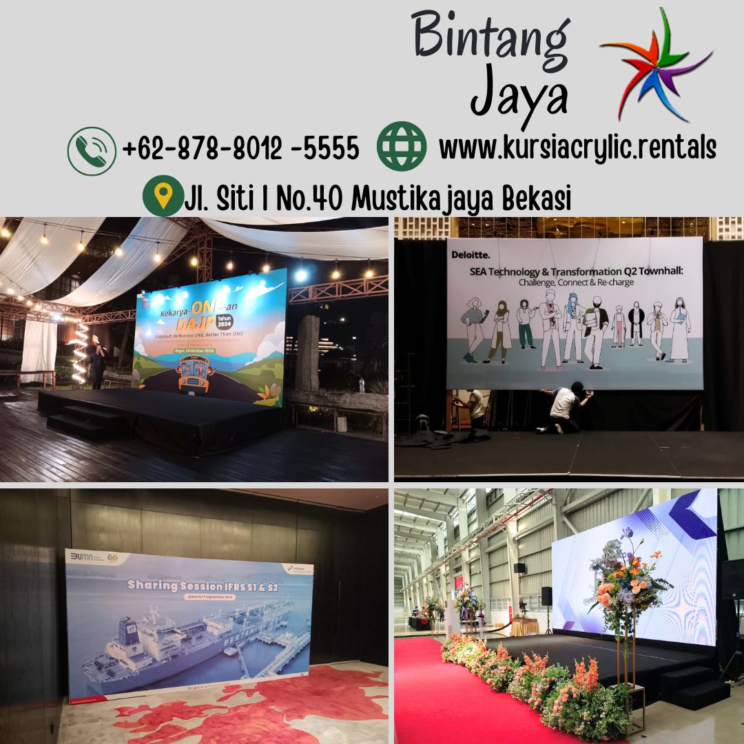 Sewa Backdrop Dan Panggung Event Indoor Area Hambalang