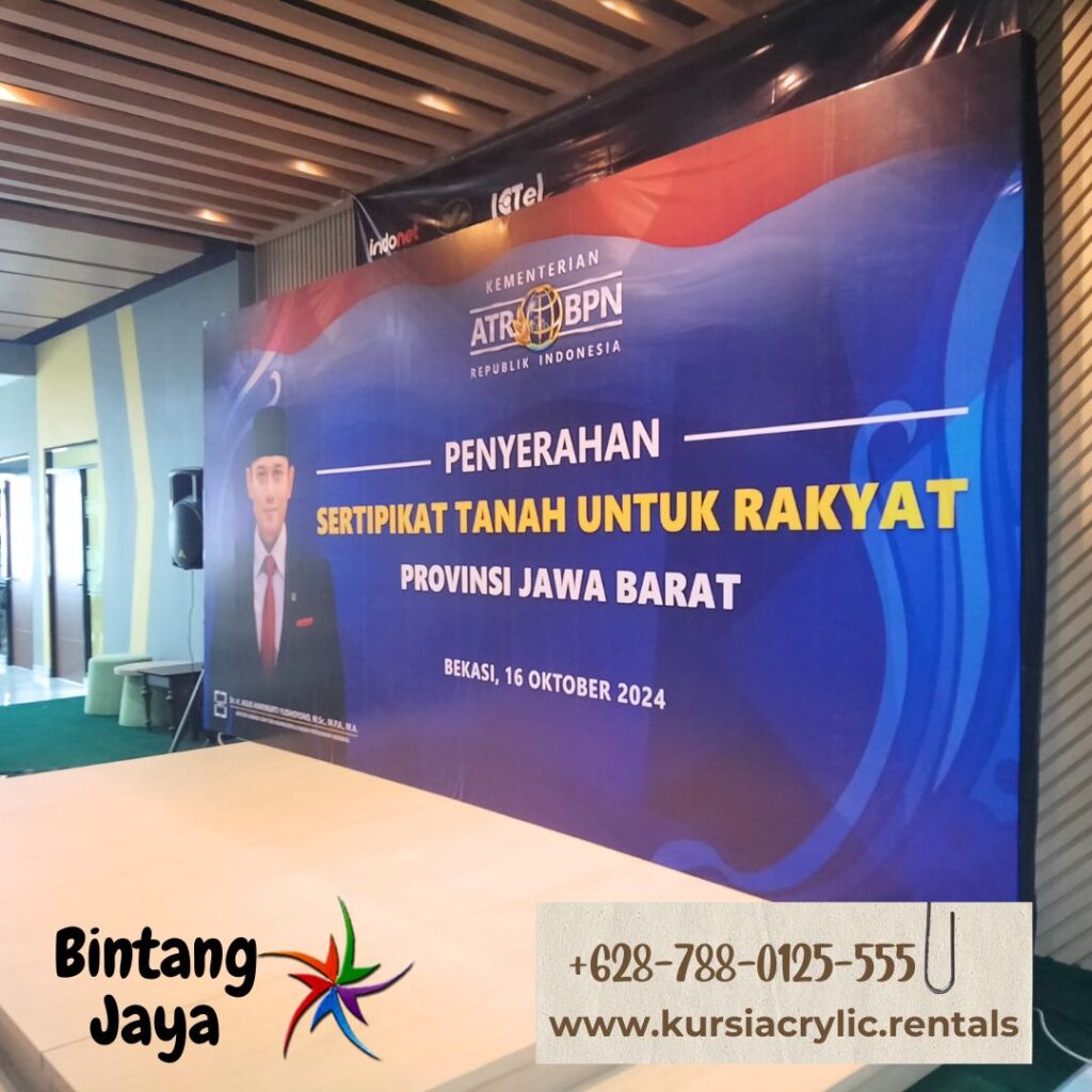 Sewa Backdrop Dan Panggung Event Indoor Area Hambalang