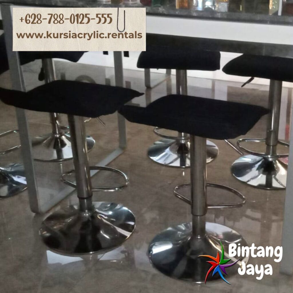 Sewa Barstool Kursi Dan Meja Bar Cover Hitam Area Jakarta