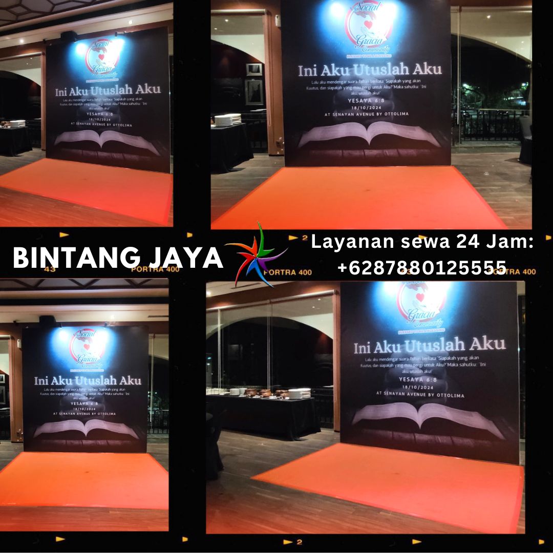 Sewa Karpet Merah Dan Backdrop Area