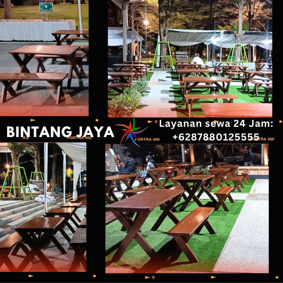 Sewa Kursi Meja Taman Kayu Ekstra Area Tangerang Banten