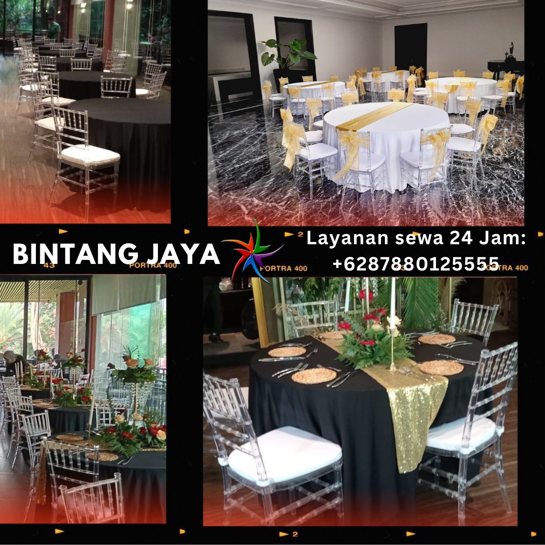 Sewa Kursi Tiffany Acrylic Dan Meja Bundar Area Kuningan Jaksel