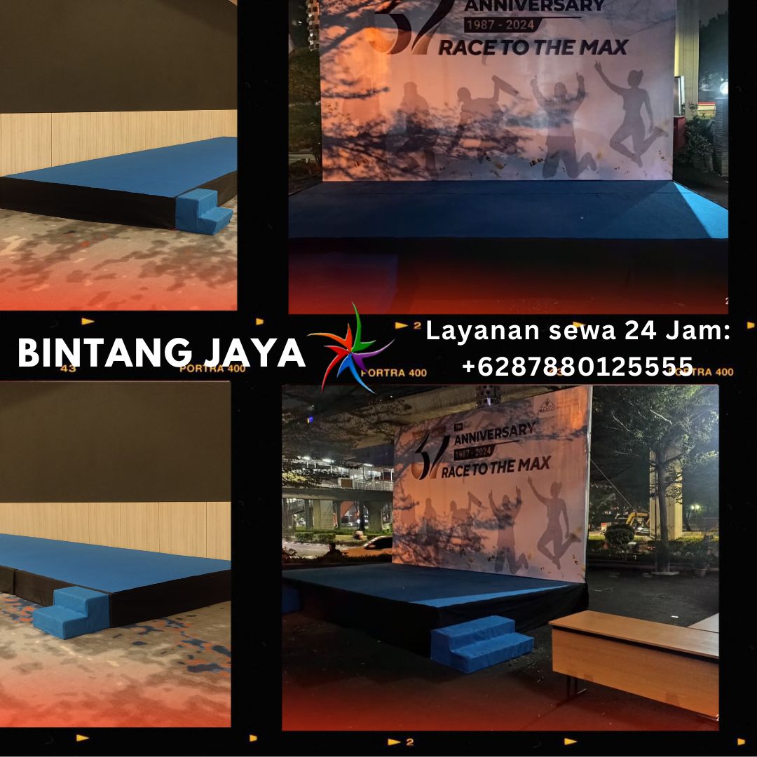 Sewa Panggung Indoor Karpet Biru Area Terdekat Bogor
