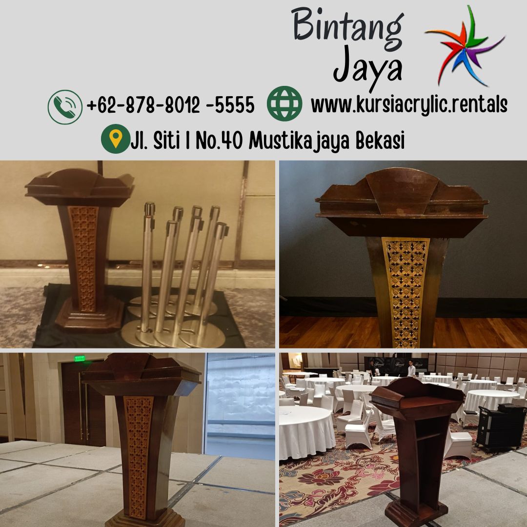 Sewa Podium Type Kayu VIP Dan Tiang Antrian Stainless Jakarta