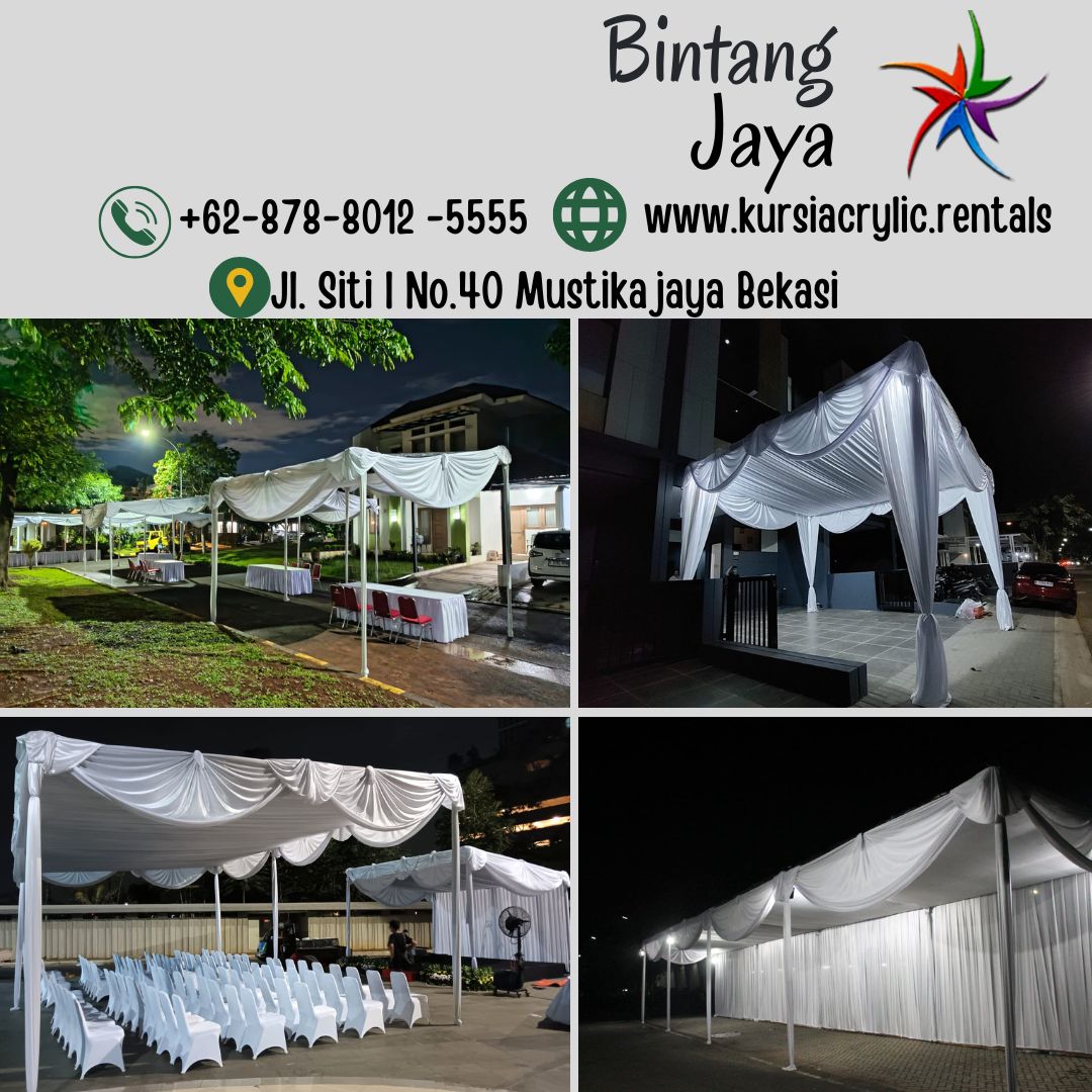 Sewa Tenda Plafon Rumbai Putih Area Cikarang Bekasi