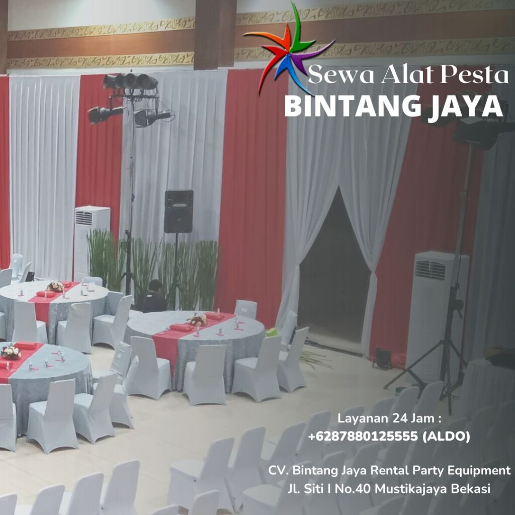 Sewa Tirai Merah Putih Dan Tirai Hitam Kain Lotto Area Indramayu