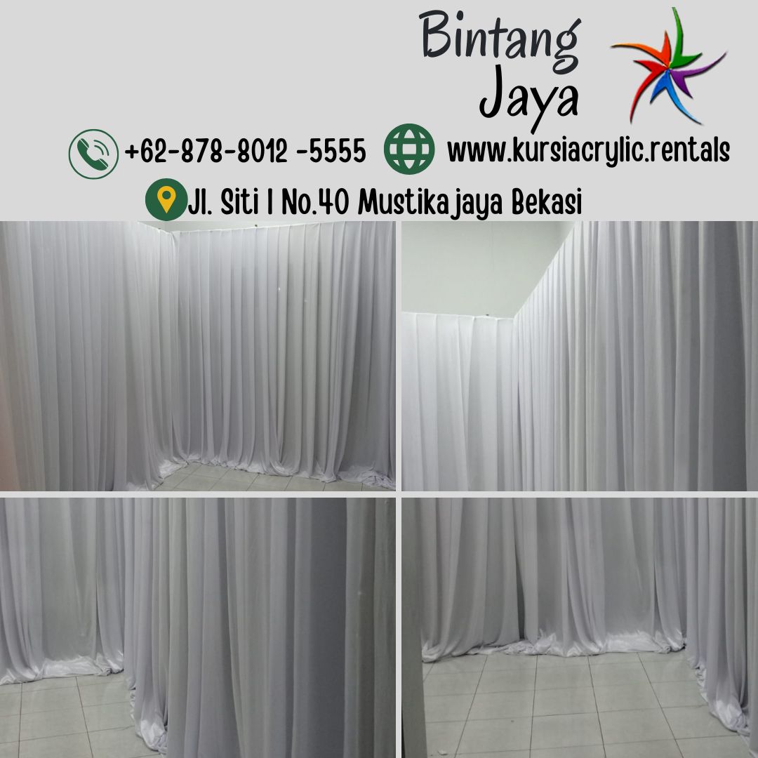 Jasa Sewa Tirai Dinding Bahan Filamin Putih Area Jakarta
