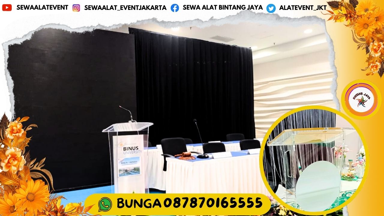 HARGA TERJANGKAU SEWA PODIUM TYPE ACRYLIC KAKI STAINLESS AREA BOGOR