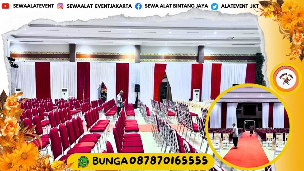 JASA SEWA KAIN FILAMIN TIRAI MERAH PUTIH AREA BANDUNG SIAP PASANG DI EVENT KENEGARAAN
