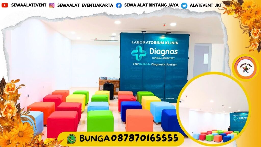 Sewa Puff Cover Warna Warni Type Minimalis Kotak Area Bogor Siap Kirim Tepat Waktu