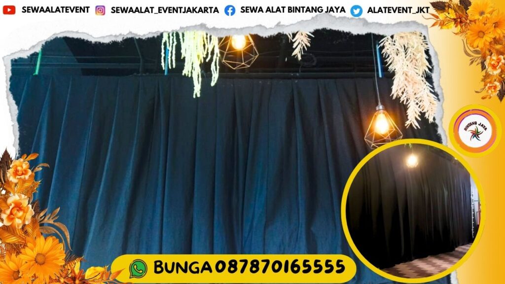JASA SEWA BLACK CURTAIN DAN KARPET BERSIH WANGI AREA TERDEKAT JAKARTA SIAP PASANG