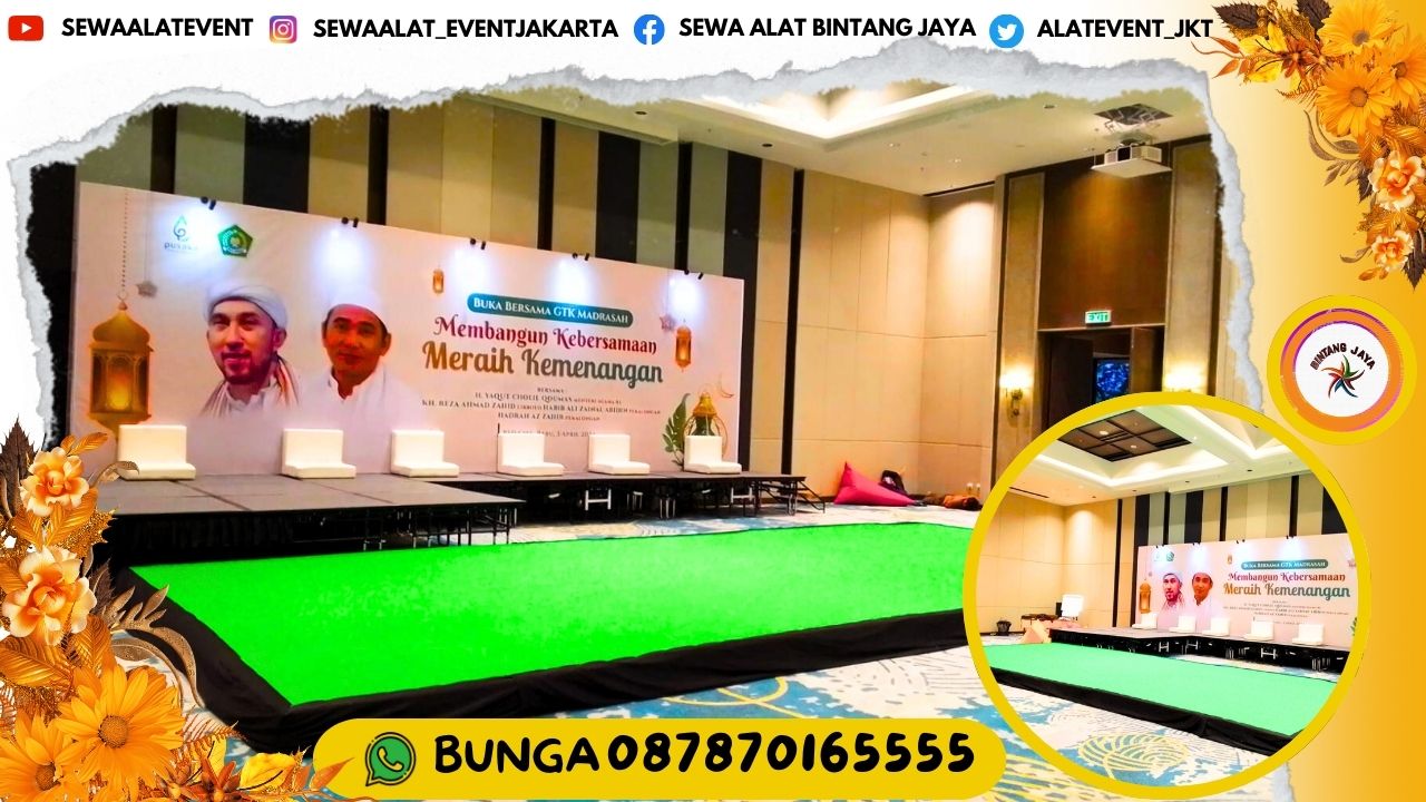 PUSAT RENTAL PANGGUNG INDOOR TINGGI 50CM AREA RAWAMANGUN JAKARTA SIAP PASANG