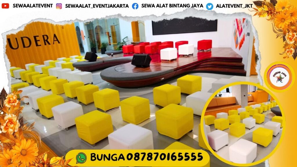 Sewa Puff Cover Warna Warni Type Minimalis Kotak Area Bogor Siap Kirim Tepat Waktu
