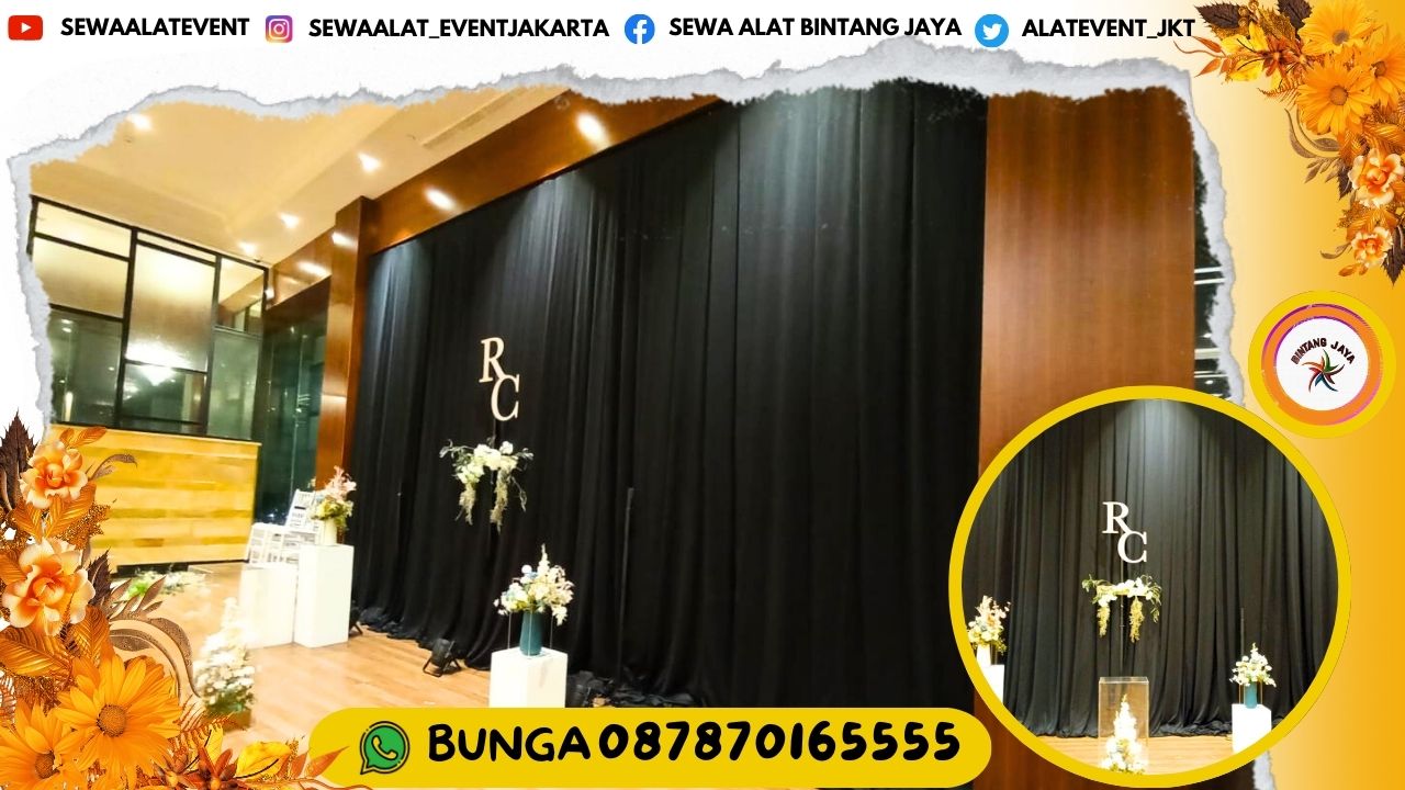 JASA SEWA BLACK CURTAIN DAN KARPET BERSIH WANGI AREA TERDEKAT JAKARTA SIAP PASANG