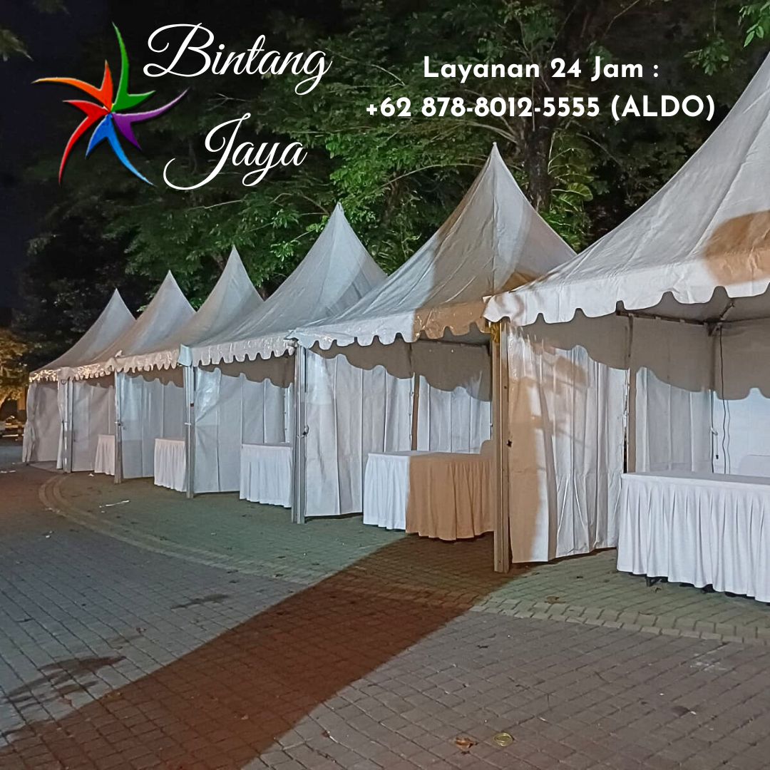 Layanan Sewa Tenda Sarnafil Atap Kerucut Putih Area Bogor
