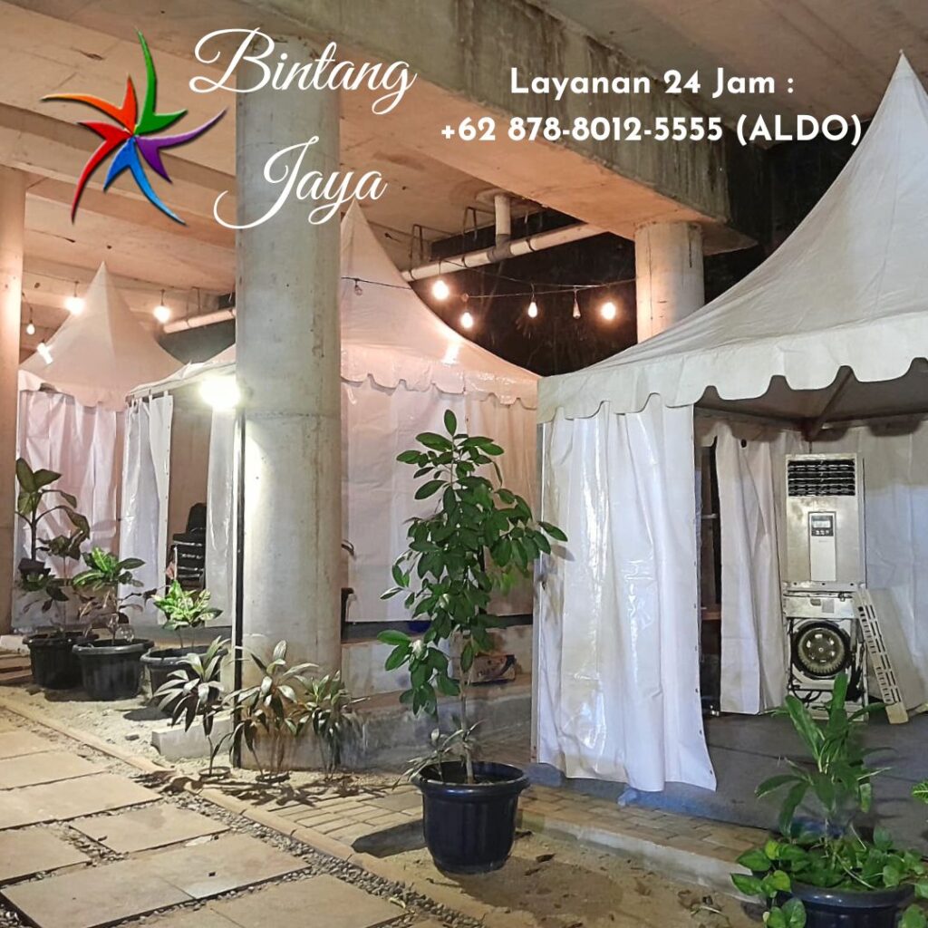 Layanan Sewa Tenda Sarnafil Atap Kerucut Putih Area Bogor