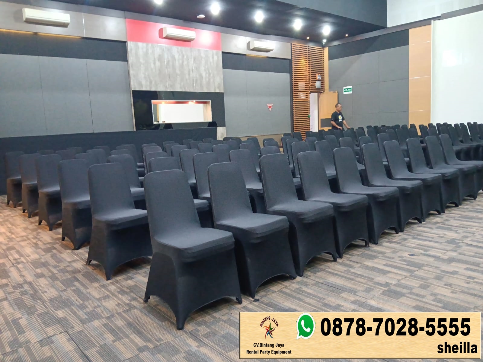 Rental Sewa Kursi Futura Cover Hitam Ketat Area Bandung