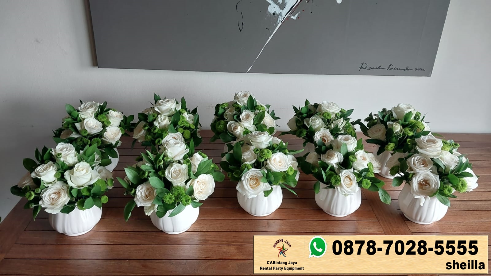 Rental Sewa Vas Bunga Dan Mini Garden Bunga Segar Area Jakarta