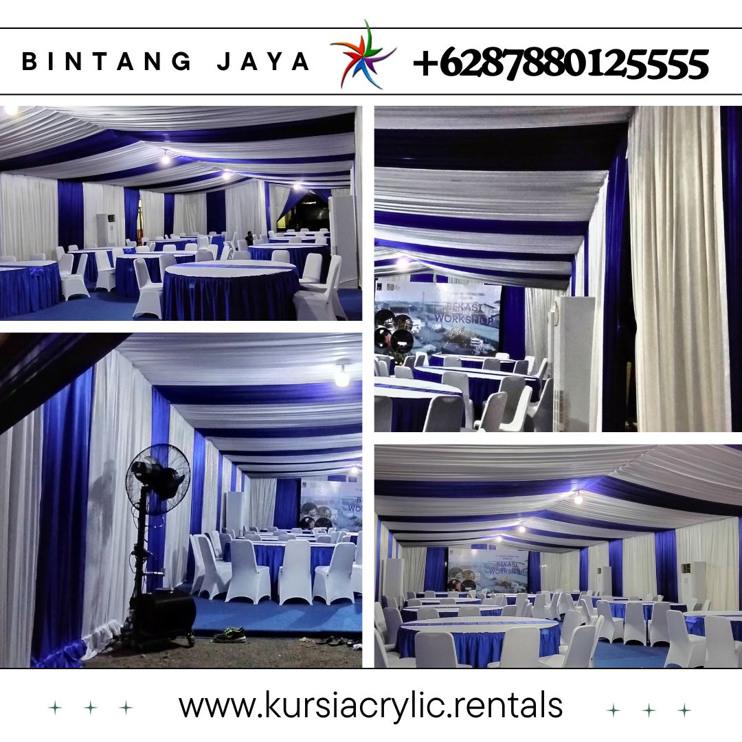 Sewa Tenda Dekorasi Kain Rempel Atau Kerut Area Jakarta