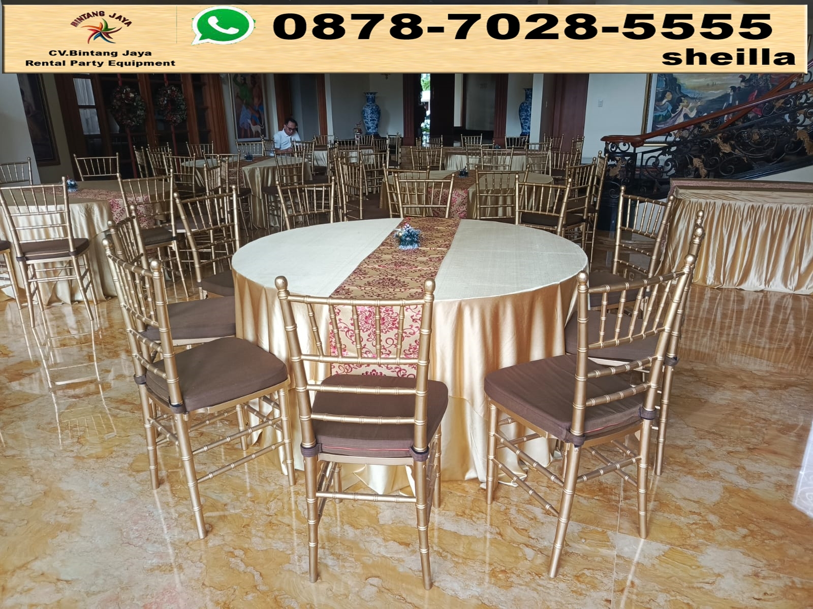 Harga Spesial Akhir Tahun Sewa Kursi Tiffany Gold Jakarta