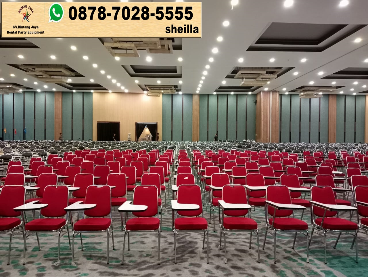 Jasa Sewa Kursi Test Merah Dan Kursi Kuliah Hitam Area Jakarta