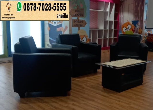 Jasa Sewa Meja VIP Kaca Kerangka Hitam Frame Stainless Area Bogor