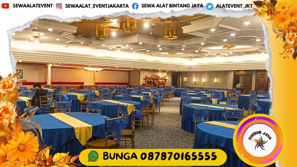 TEMPAT SEWA MEJA BUNDAR KURSI TIFFANY GOLD KAYU AREA BANDUNG JABAR FREE ONGKIR