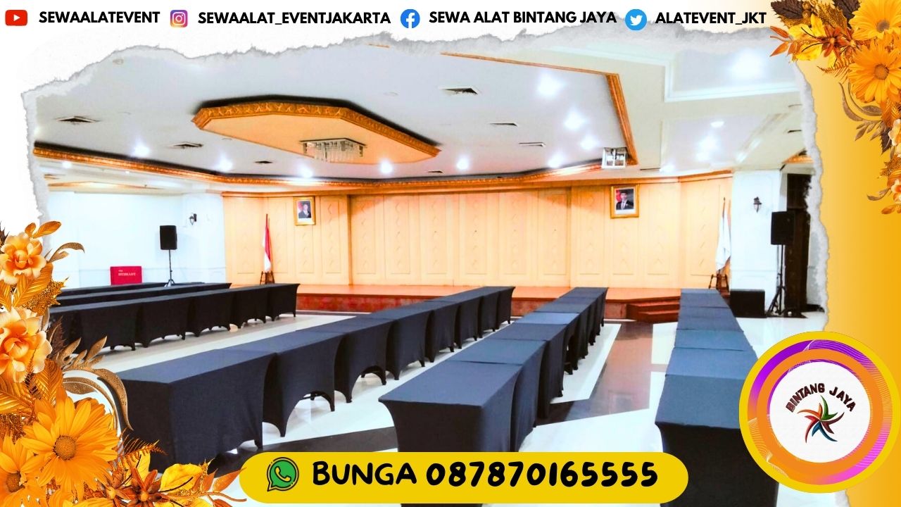 PUSAT SEWA MEJA KOTAK TAPLAK KETAT HITAM DI JAKARTA PUSAT FREE ONGKIR PROMO TAHUN BARU 2025