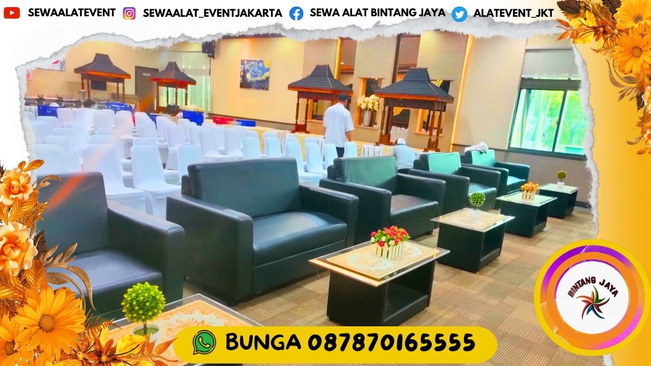 PUSAT SEWA SOFA HITAM TYPE DOUBLE SEATER WILAYAH JAKARTA PUSAT 2024