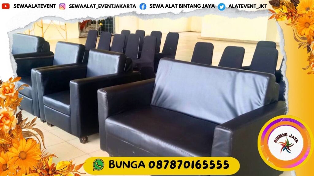 PUSAT SEWA SOFA HITAM TYPE DOUBLE SEATER WILAYAH JAKARTA PUSAT 2024