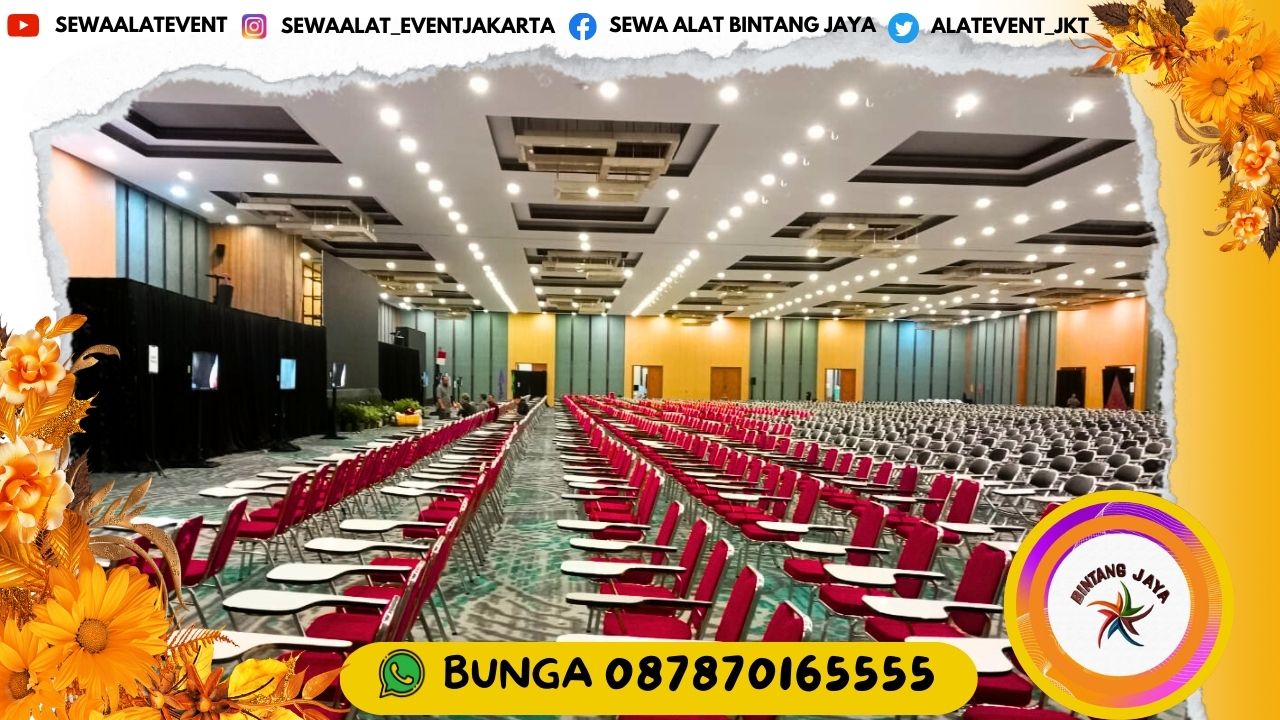 JASA SEWA KURSI TEST MERAH DAN KURSI KULIAH HITAM AREA JAKARTA PUSAT EVENT KENEGARAAN