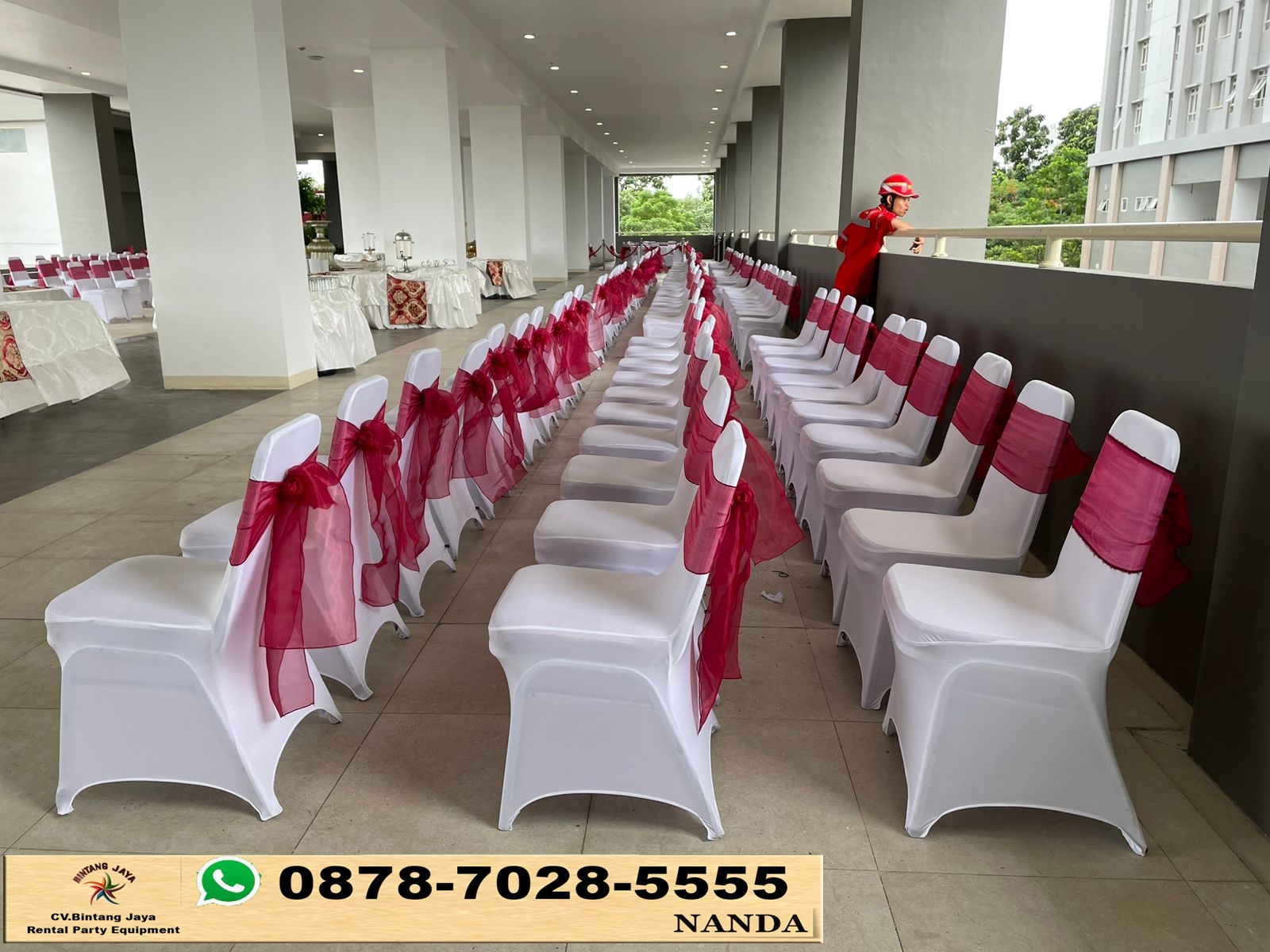 Sewa Kursi Futura Cover Putih Dan Berpita Di Jakarta