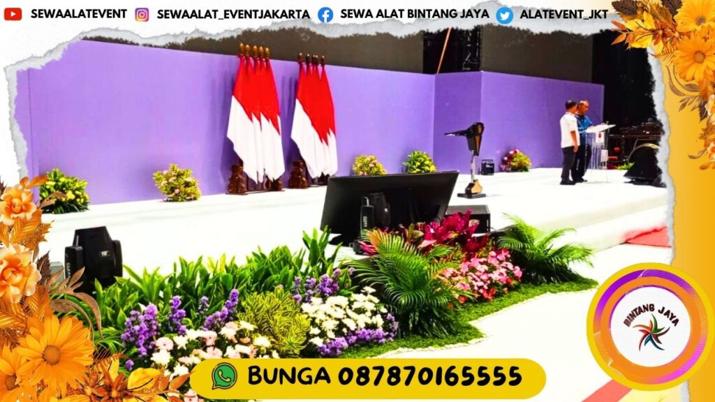 SEWA PANGGUNG DEKORASI BUNGA DAN TIRAI STAR LIGHT DI JAKARTA SIAP PASANG RAPIH DAN CEPAT