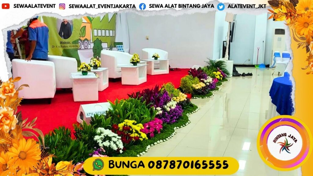SEWA PANGGUNG DEKORASI BUNGA DAN TIRAI STAR LIGHT DI JAKARTA SIAP PASANG RAPIH DAN CEPAT