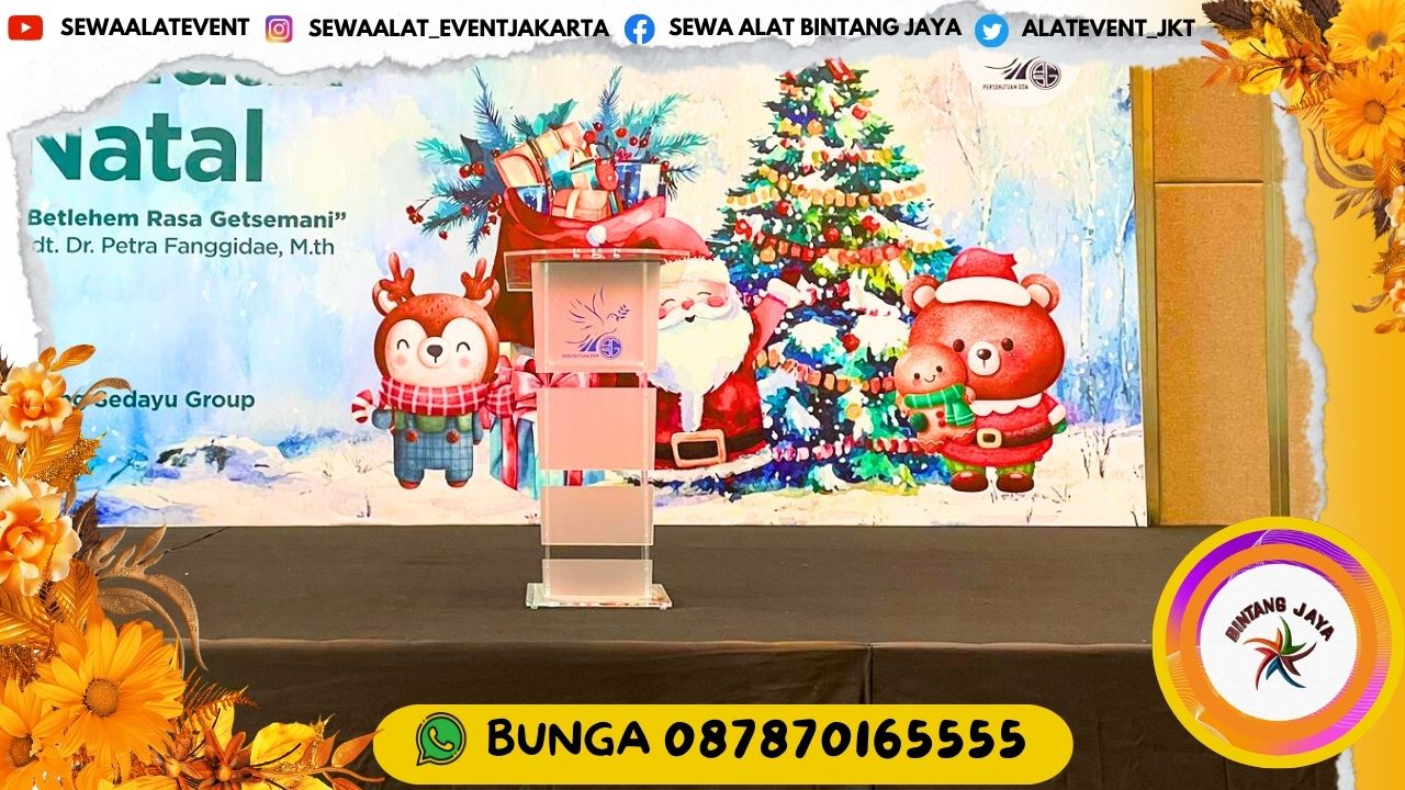 JASA SEWA BACKDROP PANGGUNG PODIUM DAN KURSI DI DEPOK EVENT KENEGARAAN DAN LAINNYA
