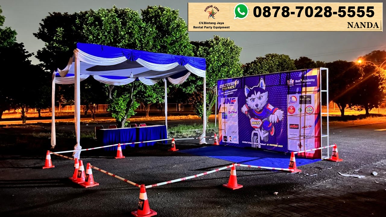 Produk Sewa Traffic Cone Pembatas Dan Tenda Rumbai Biru Jakarta