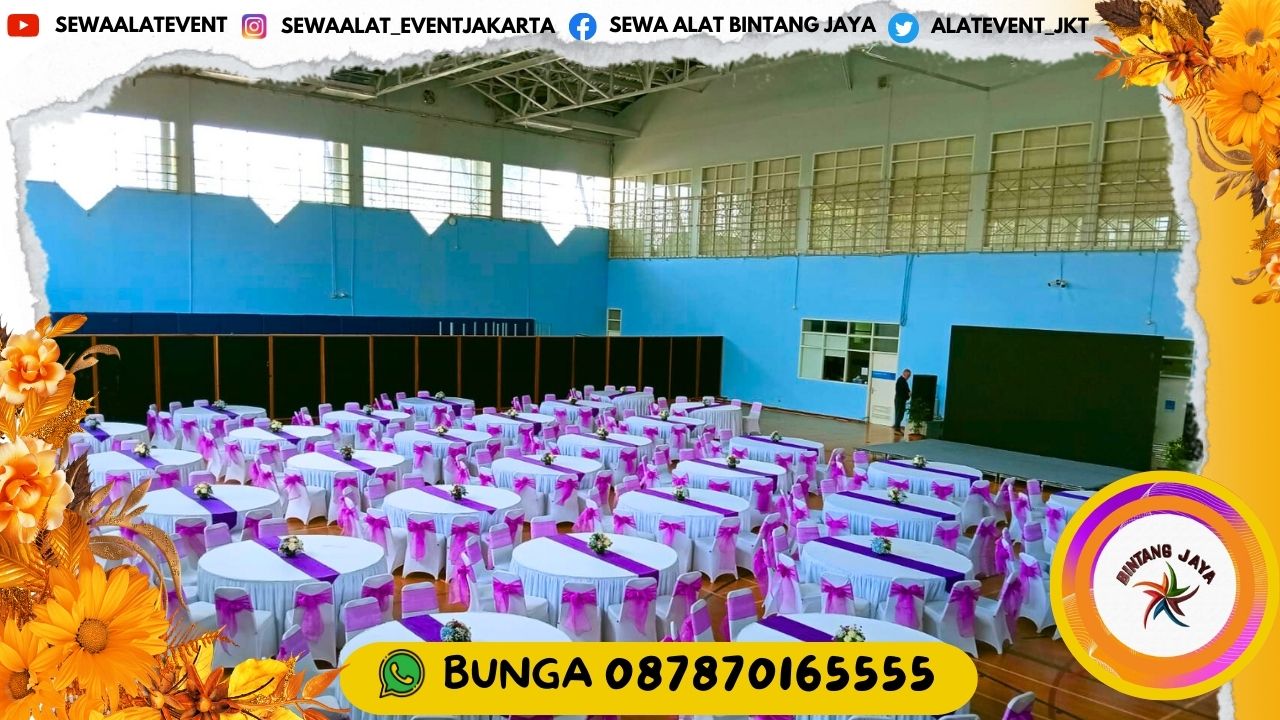 JASA SEWA MEJA BULAT D180CM DI PEJOMPONGAN JAKARTA SIAP ANTAR CEPAT TEPAT WAKTU