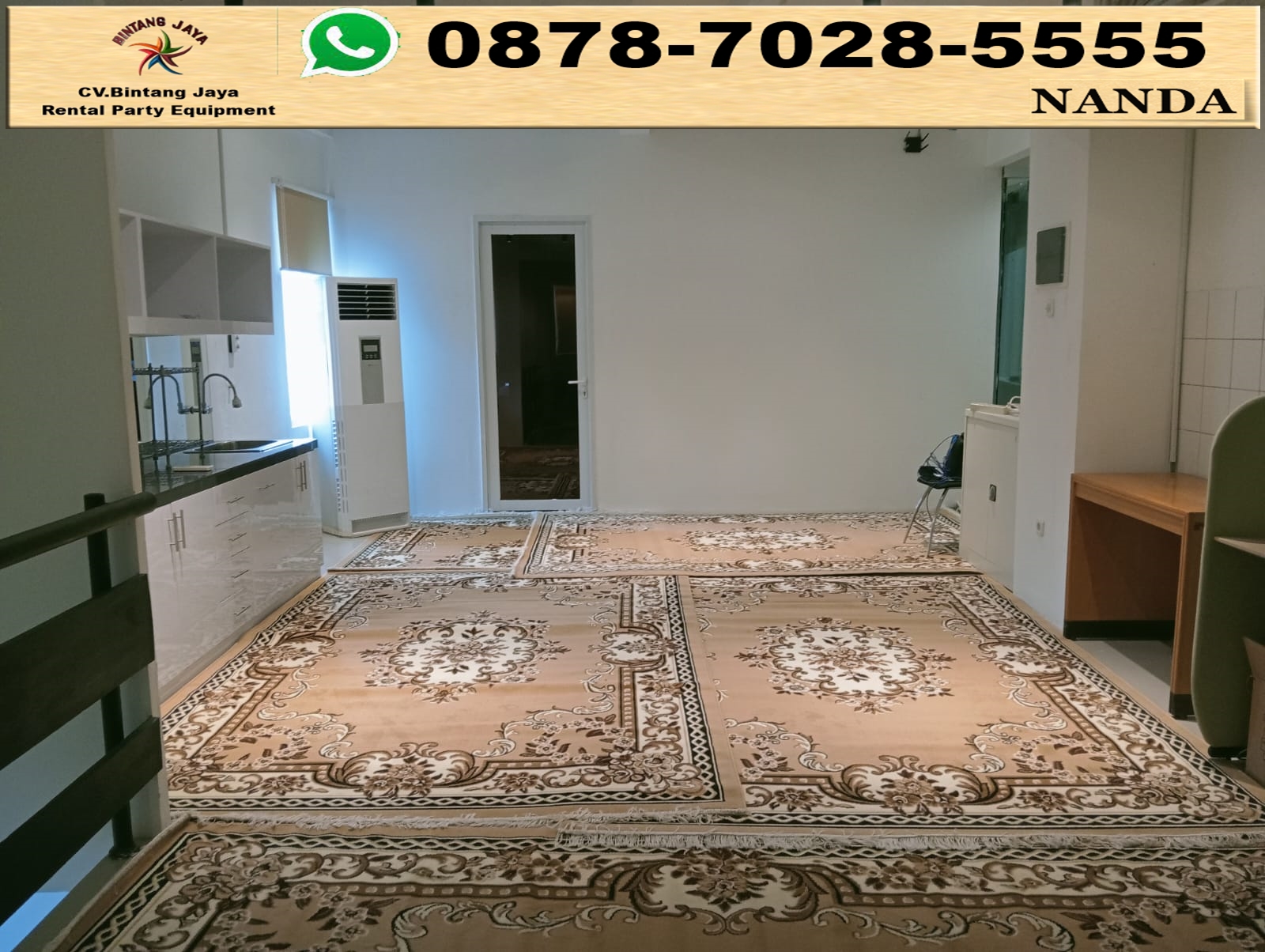 Sewa Karpet Permadani Coklat Dan Misty Fan Area Jakarta