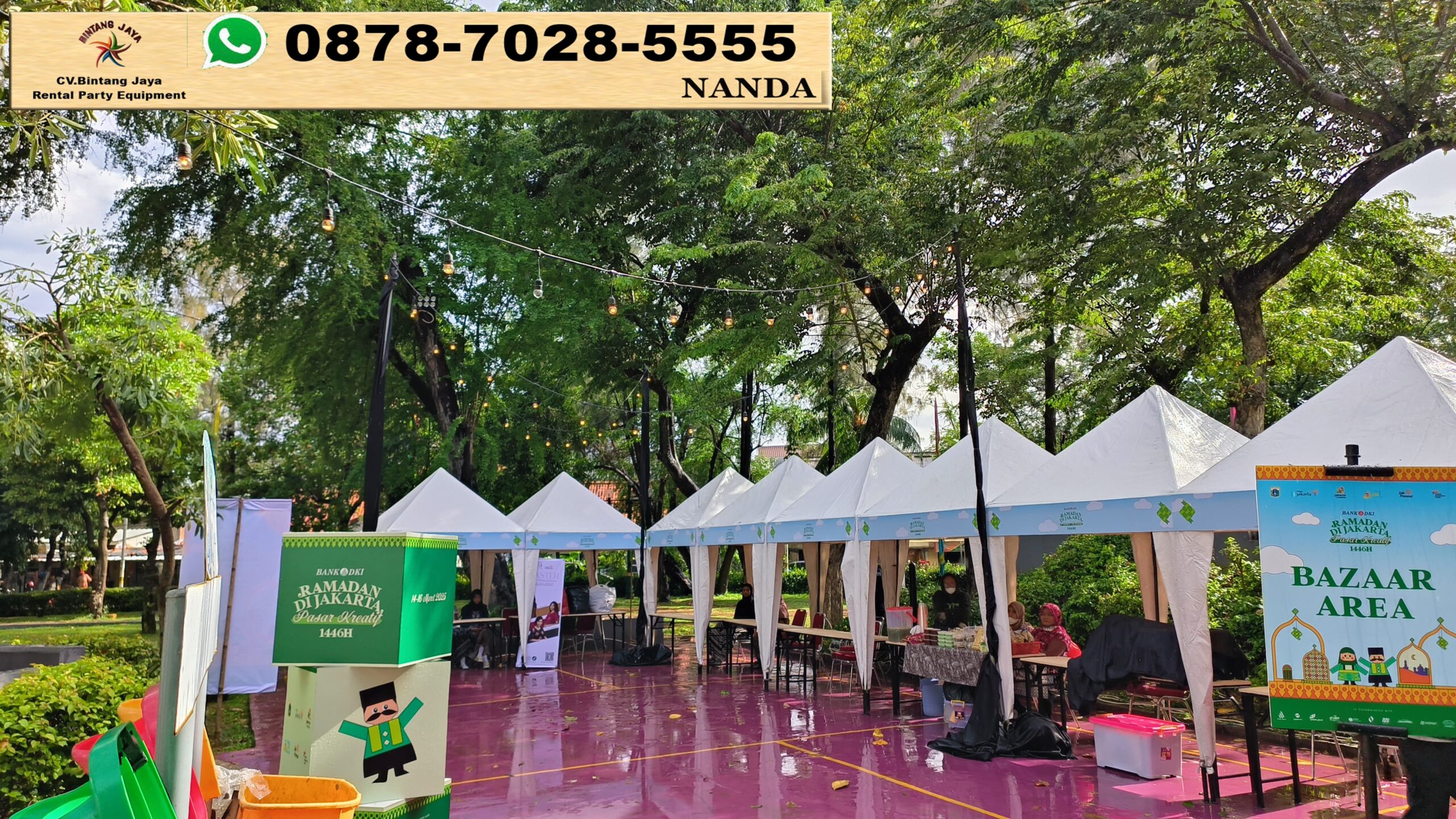 Sewa Tenda Bazar Atap Putih Ukuran 2x2 Meter Di Jakarta