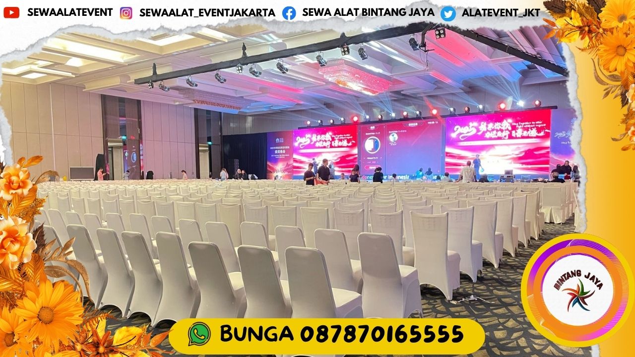 SEWA KURSI TYPE FUTURA SUSUN COVER PUTIH AREA JAKARTA BOGOR DAN SEKITARNYA